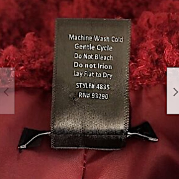 Fashion Nova Women's Shaggy Coat Fuzzy Burgundy XS - Picture 9 of 10